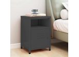 Maison Exclusive - Comodino Antracite 35X35X51 Cm Acciaio