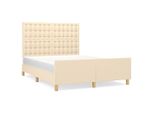 Vidaxl Struttura Letto Senza Materasso Crema 140X190 Cm Tessuto