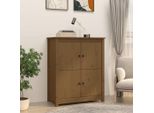 Vidaxl Credenza Marrone Miele 83X41,5X100 Cm In Legno Di Pino Massiccio
