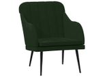 Vidaxl Poltrona Verde Scuro 63X76X80 Cm In Velluto
