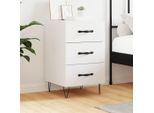 Comodino Bianco 40X40X66 Cm In Materiale Ligneo