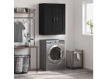 Vidaxl Armadio A Muro Nero 69,5X34X90 Cm Materiale A Base Di Legno