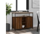 Vidaxl Credenza Look Rovere Marrone 100X35X80 Cm Materiale A Base Di Legno