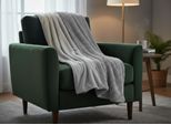 Eurofirany Coperta Da Soggiorno Coperta Da Divano Tedy Argento Grigio Chiaro 70X160 Cm Protezione Poltrona Coperta Da Divano Grigio Chiaro