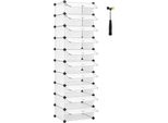 In And Outdoormatch Scarpiera Winfield - Bianco - 20 Paia Di Scarpe - Scarpiera - Altezza 173Cm