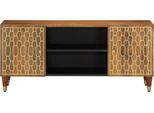 Mobile Tv Vidaxl 105X33X46 Cm In Legno Massiccio Di Mango