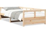 Vidaxl Letto Da Giorno Naturale 80X200 Cm In Legno Di Pino Massiccio