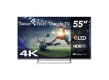 Smart Tech 55QG02V Smart Tv 55 Pollici 4K Ultra Hd Display Qled Sistema Google Tv Dolby Audio HDR10 Classe E Colore Grigio