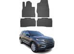 2019-2025 Ford Explorer Tappetini In Gomma Nera 4 Pz