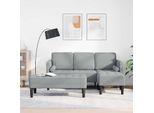Vidaxl Set Di Divani Con Cuscini 2 Pezzi In Poliestere Grigio Chiaro