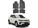 2015-2020 Ssangyong Tivoli Tappetini In Gomma Nera 4 Pezzi