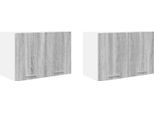 Syfax™ Armadio Pensile 2 Pcs Grigio Sonoma E Bianco 60 X 31 X 40 Cm