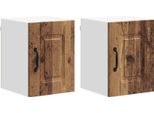 Syfax™ Mobile Da Cucina Kalmar 2 Pcs Legno Vecchio 30 X 31 X 40 Cm