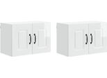 Syfax™ Mobile Da Cucina Kalmar 2 Pcs Bianco Lucido 60 X 31 X 40 Cm