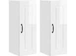 Syfax™ Mobile Da Cucina Kalmar 2 Pcs Bianco Lucido 30 X 31 X 80 Cm