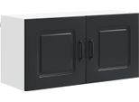 Syfax™ Mobile Da Cucina Kalmar Nero 80 X 31 X 40 Cm Legno Multistrato