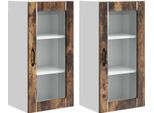 Syfax™ Mobile Da Cucina Con Porta 2 Pcs Rovere Fumé 40 X 31 X 80 Cm