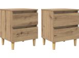 Syfax™ Mobiletti Da Letto 2 Pcs Rovere Artigianale 40 X 35 X 50 Cm