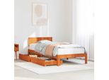 Syfax™ Struttura Del Letto Con Testiera Marrone Cerato 70 X 190 Cm