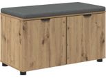 Syfax™ Panca Per Ingresso Con Porta Rovere Artigianale 80 X 46 X 46 Cm
