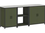 Syfax™ Set Di Stoccaggio Per Cucina Con Lo Scaffale 3 Pcs Verde Oliva
