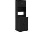 Syfax™ Credenza Da Cucina Con Porta 2 Pcs Rovere Nero 60 X 50 X 180 Cm