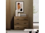 Comò 3 Cassetti Colore Noce Naturale 91X45X81H