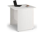 Scrivania Per Ufficio 80X80X74H Bianco Frassinato E Bianco Frassinato Ibisco – Italy