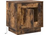 Vidaxl Comodino In Rovere Fumé 44 X 34,5 X 45 Cm Materiale A Base Di Legno