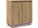 Vidaxl Led Credenza Rovere Artisan 71 X 34,5 X 75 Cm Materiale A Base Di Legno