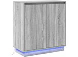 Vidaxl Credenza Led Grigio Sonoma 71 X 34,5 X 75 Cm Materiale A Base Di Legno