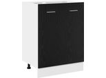 Vidaxl Armadio Base In Rovere Nero 60X46X81,5 Cm Materiale A Base Di Legno