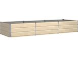 Vidaxl Fioriera Avorio 195 X 100 X 45 Cm Acciaio Zincato