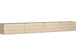 Vidaxl Fioriera Avorio 480 X 50 X 45 Cm Acciaio Zincato