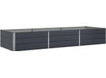 Vidaxl Fioriera Antracite 195 X 100 X 45 Cm Acciaio Zincato