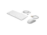 Tastiera E Mouse Hp Usb Healthcare Edition, Dimensioni Complete (100%), Cavo, Usb, Interruttore A Membrana, Bianco, Include Mouse