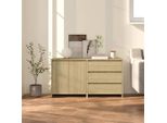 The Living Store Credenza A 2 Pezzi In Legno Rovere Sonoma