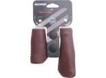 Impugnatura In Pelle The Edge - Set Di Impugnature Ergonomiche - Vera Pelle - 135 Mm Sinistra 92 Mm Destra - Marrone Scuro Opaco