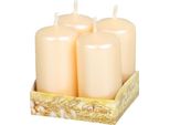 Nohel Garden Candela Dell'avvento Perla D4X8Cm 4Pz