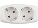 Adattatore Onlex 2 Prese Con Messa A Terra Tom 10/ Retrattile 4,8 Mm 16A Bianco Taglia Unica