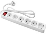 Onlex 6 Prese Con Interruttore Multiplo Argento Taglia Unica / Spina Ue 220V Argento Taglia Unica