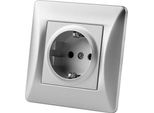 Onlex Presa Schuko Da Incasso Universale 16A Argento Taglia Unica / Spina Ue 220V Argento Taglia Unica