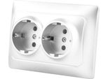 Onlex Presa Schuko Doppia Da Incasso Universale 16A Bianco Taglia Unica