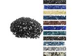 9 Kg Vetro Per Caminetto - Rocce Di Vetro 12,7 Mm - Vetro Per Caminetto Nero - Blocchi Di Vetro Per Caminetto