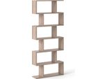 Costway Libreria A 6 Livelli, Libreria Indipendente, Scaffale Divisorio, Scaffale Per Ufficio, Scaffale Per Il Soggiorno (Grigio, 80 X 23 X 192 Cm)