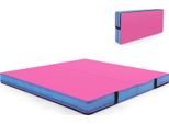 Tappetino Da Palestra Pieghevole Costway, Tappetino Morbido Da 122X122X10 Cm, Tappetino Da Ginnastica, Tappetino Sportivo Con Maniglie Per Il Trasporto, Tappetino Da Yoga Per Interni Per Bambini E Adulti