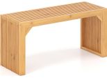 Costway Panca In Bambù, Panca Per Sala Da Pranzo Per 2 Persone Senza Schienale, Come Panca Da Cucina E Panca Da Corridoio E Panca Da Letto, Panca Per Scarpe, Caricabile Fino A 300 Kg, 90X33X43 Cm