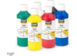 Creall - Vernice Tessile Creall Tex 6 Pezzi 6 Colori 250Ml | Set Di 6 Bottiglie