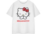Hello Kitty - T-Shirt Per Bambina A Maniche Corte NS8846 (140) (Bianco)