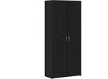 Maison Exclusive - Credenza Alta 2 Pezzi Effetto Rovere Nero 80 X 42 X 185 Cm
